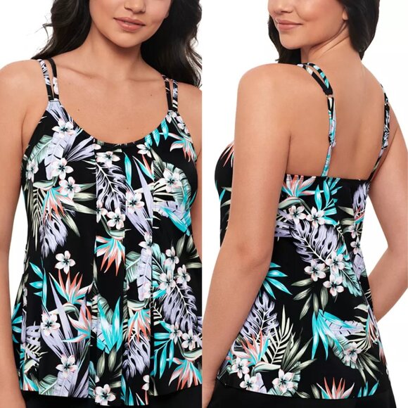 Swim Solutions Other - Swim Solutions Women's Bring Me Flowers Tankini NWT Sz 10